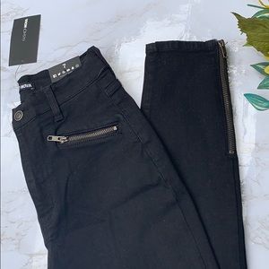 Black High waisted skinny jeans, size 7